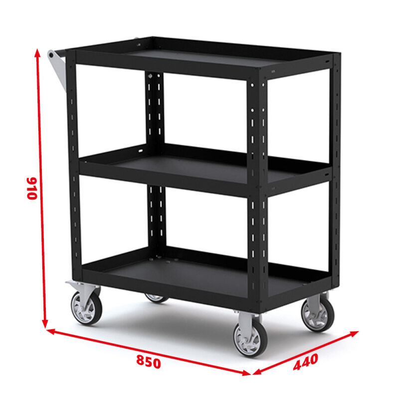 Desserte d'atelier 3 plateaux 850 x 440 x 910-DES3P-SORI (2)